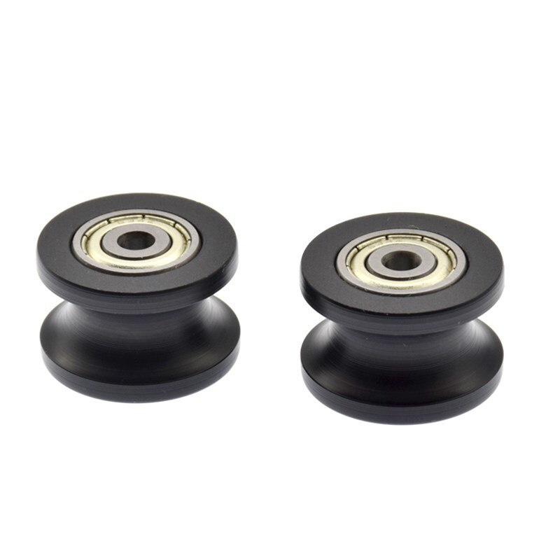 20pcs U groove POM Plastic coated bearing 634ZZ 4*25*16.5mm track guide roller bearing wheel nylon wrapped pulley for 10mm rail