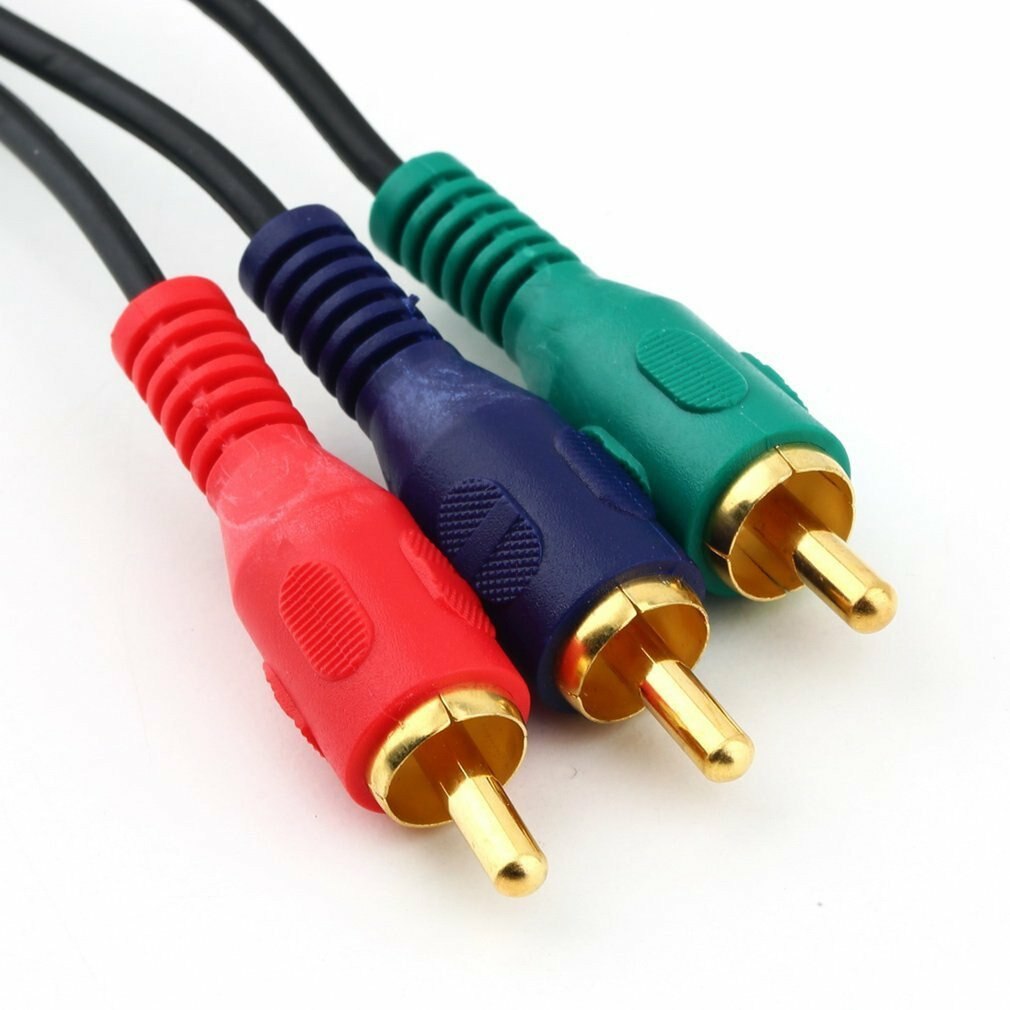 3ft 1M Hdmi-Compatibel Male Naar 3 Rca Video Audio Av Adapter Kabel 3RCA Stereo Converter Component Voor tv Set-Box Dv Dvd Pc