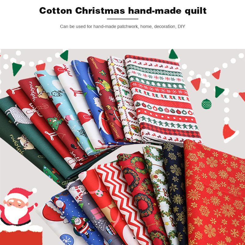 25cm x 25cm 100% bawełna świąteczna kołdra patchworkowa tkanina drukowana szycie tkaniny pikowane na splot krzyżowy dmc materiał ręcznie robiony