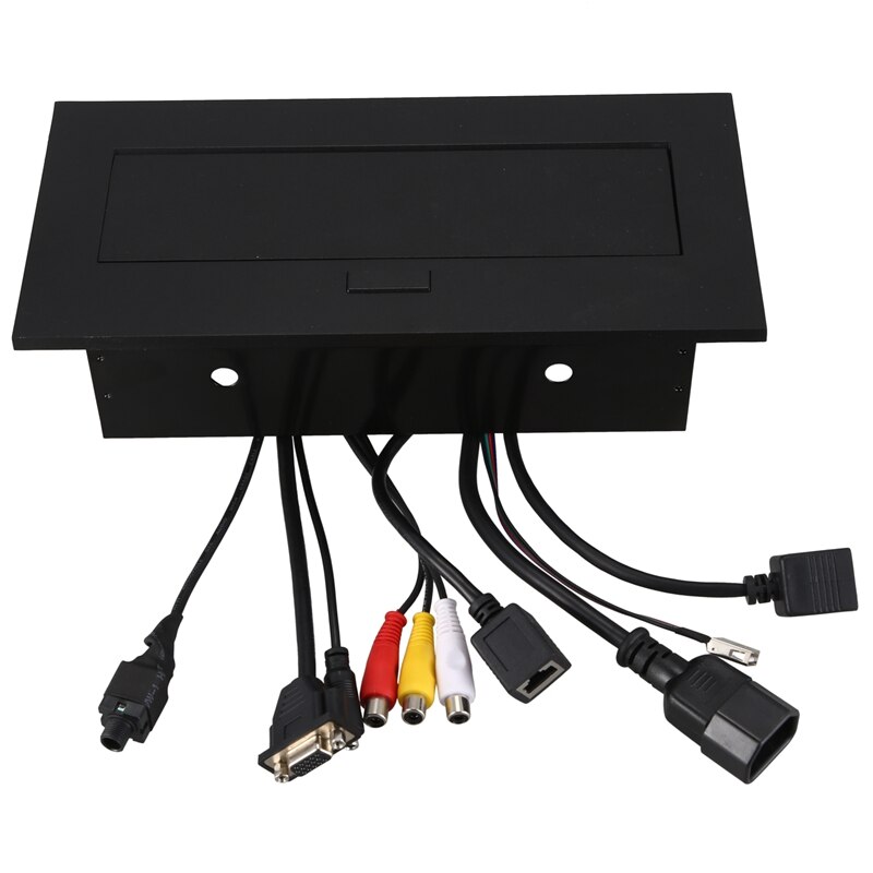 K518 Multimedia Desktop HDMI AV VGA Connection Box Office Conference Table Socket Brazil