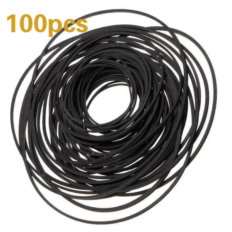100pcs Universal Mix Cassette Tape Belt Generic Tape Drives Machine Belt 40-135mm