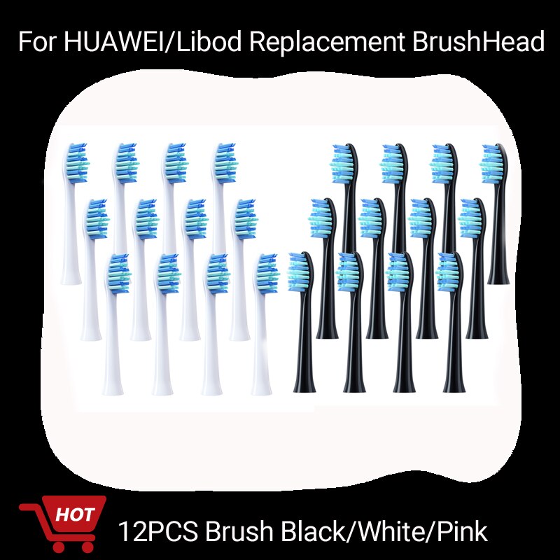 12Pcs Vervanging Voor Huawei/Libod/Hilink/Handy/Unieke Roze Tandenborstel Smart Elektrische Tandenborstel Schoon Borstel heads Dental Borstel