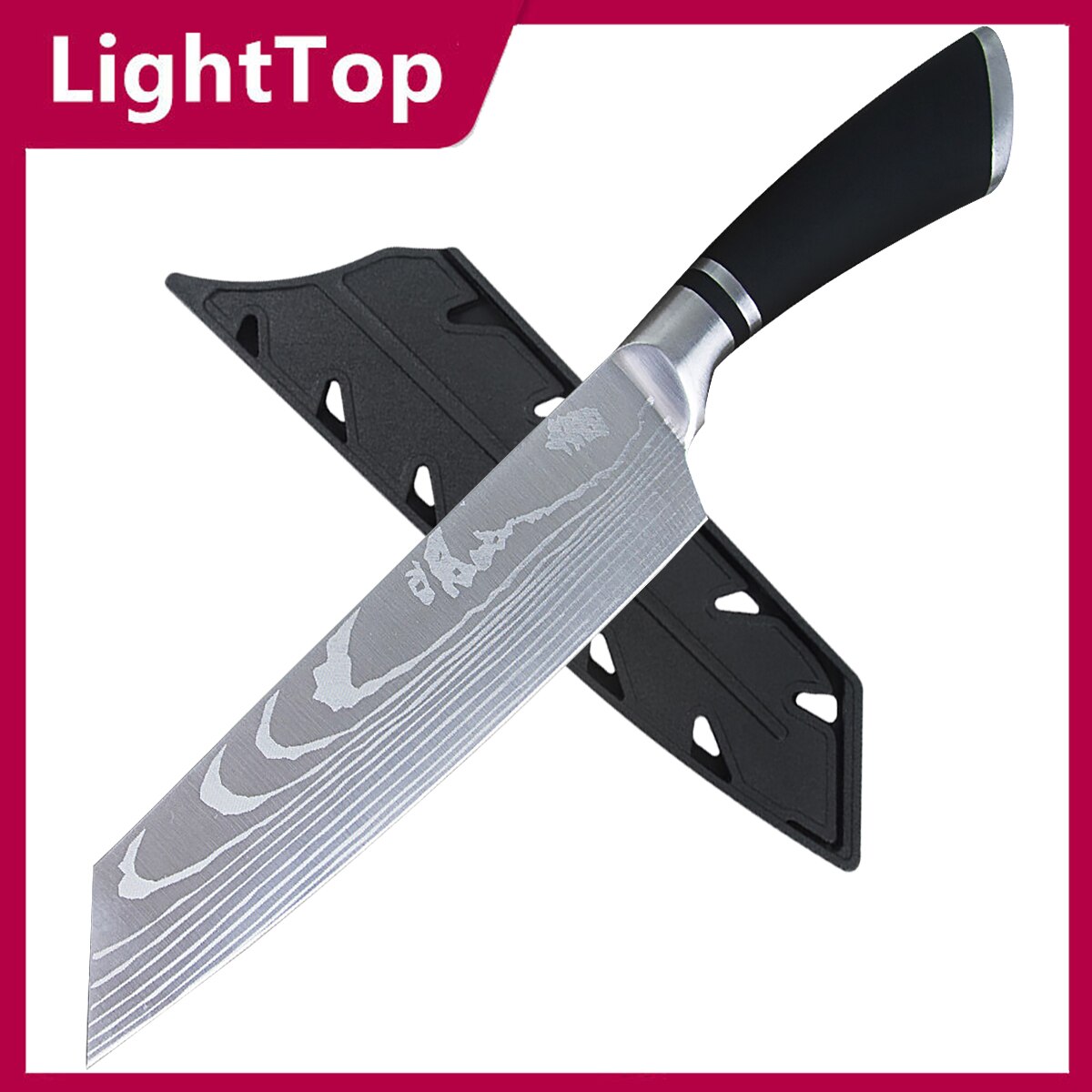 Chef Knife 8Inch Damascus Chef Knife Japanese Knife Stainless Steel Kitchen Tool Santoku Meat Cleaver Kitchen Knife