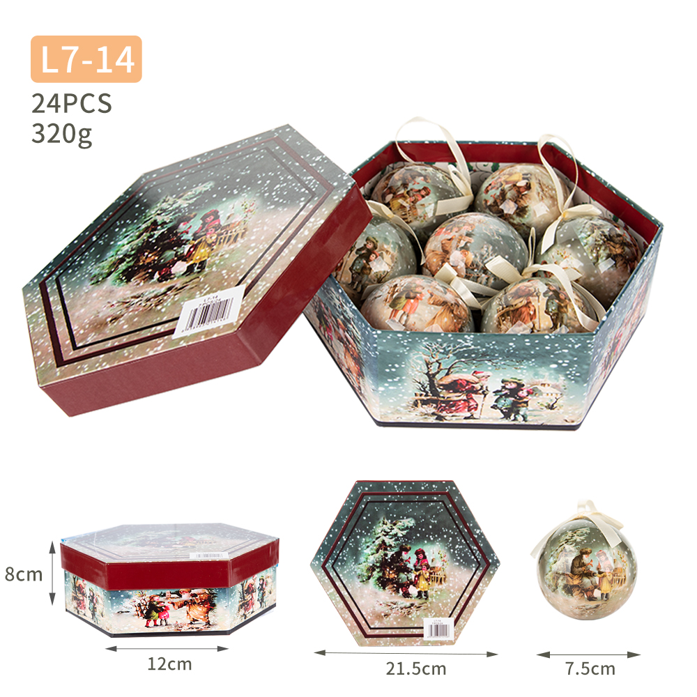 7PCS Christmas Balls Large Home Decoration Tree Balls Xmas Party Decor Christmas Spheres Christmas Tree Hanging Ornament