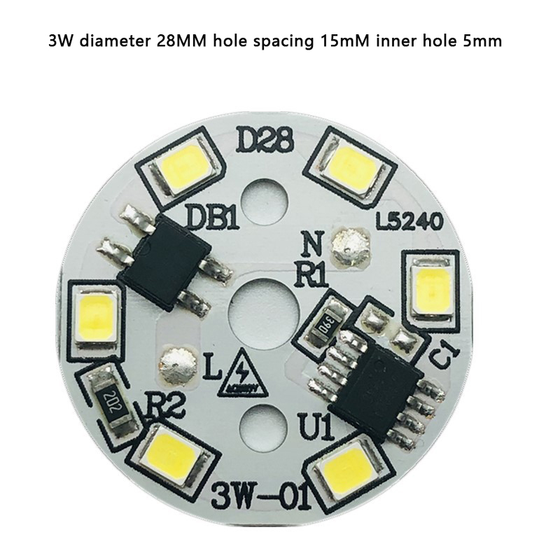 Pære lys  ac 220v downlight chip søkelyset ledet pære lapp lampe smd tallerken sirkulær modul lyskilde tallerken: Militærgrønn