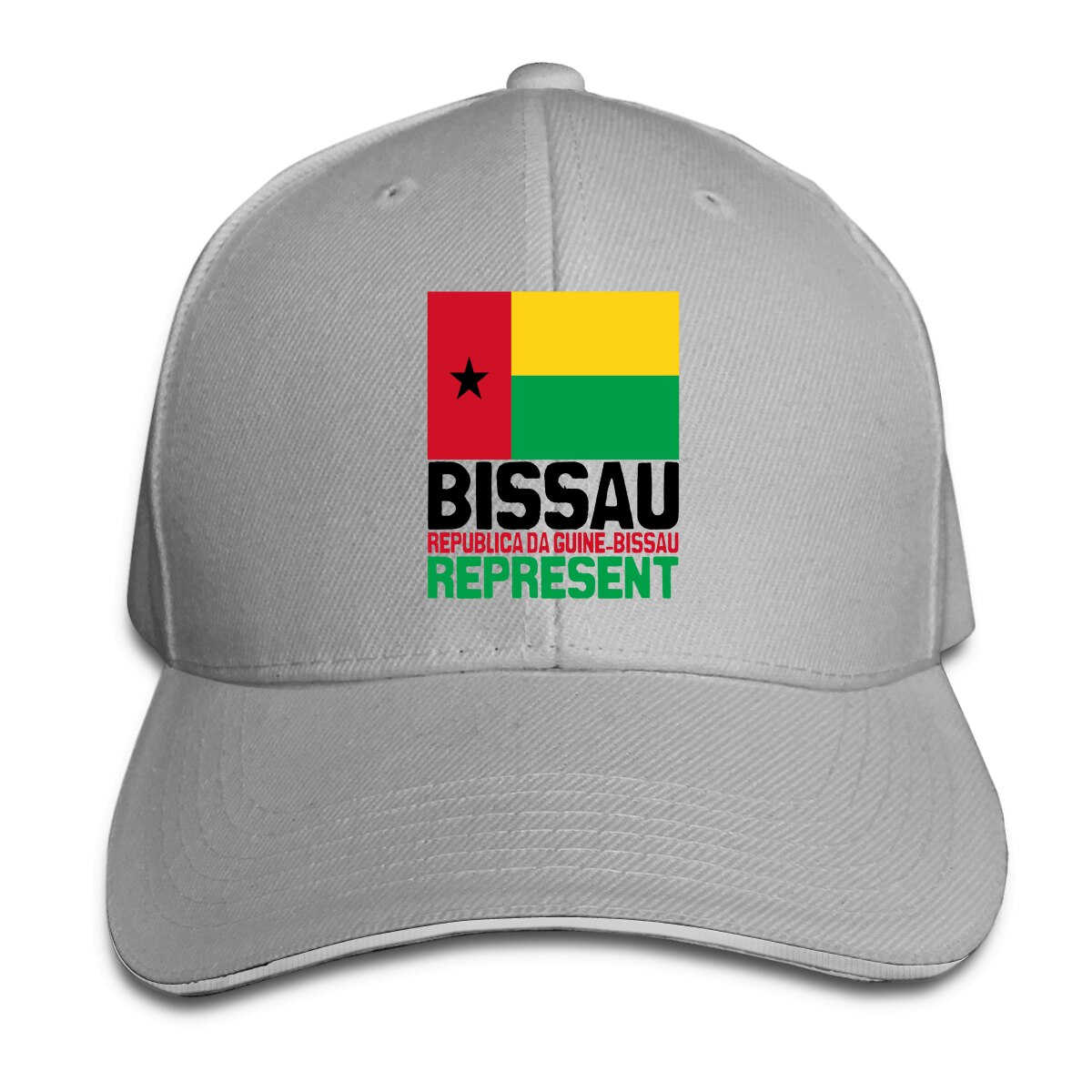Guinee Bissau Represent-Gorras de Golf para hombre y mujer, gorros divertidos de estilo hip hop R330, 1 unidad: Gris