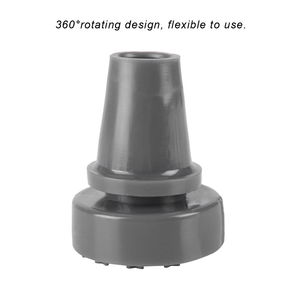 360 Rotating Anti-slip Walking Stick Standing Rubber Cane Crutch Pad End Bottom Tip Accessory Health Care