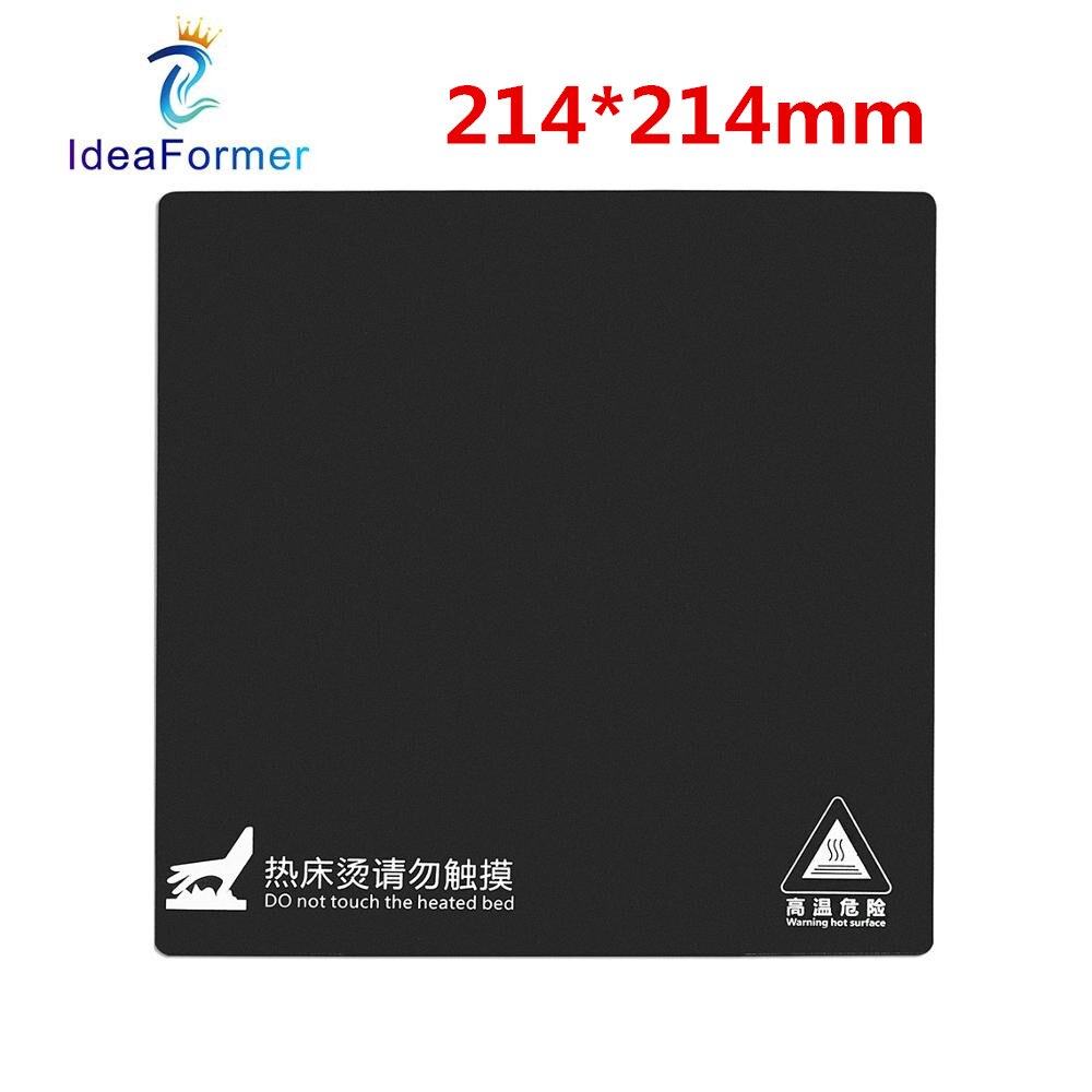 3D Printer Square Heat bed Sticker 214/220/235/310mm Print Build Plate Sticker With 3M Tape For Ender 3/5 Anet A6 A8 3d Printer.: 214 x 214mm
