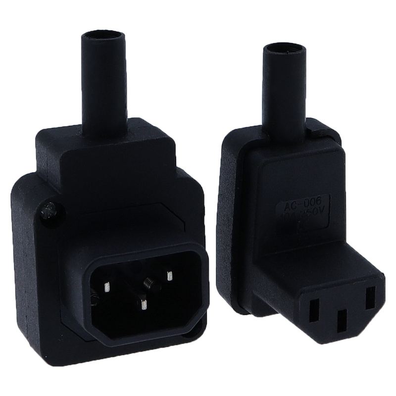 Codo negro C15 C13 C14 cable de alimentación cableado enchufe de alimentación ensamblar conector IEC salida PDU UPS enchufe de CA eléctrico 10A 250V