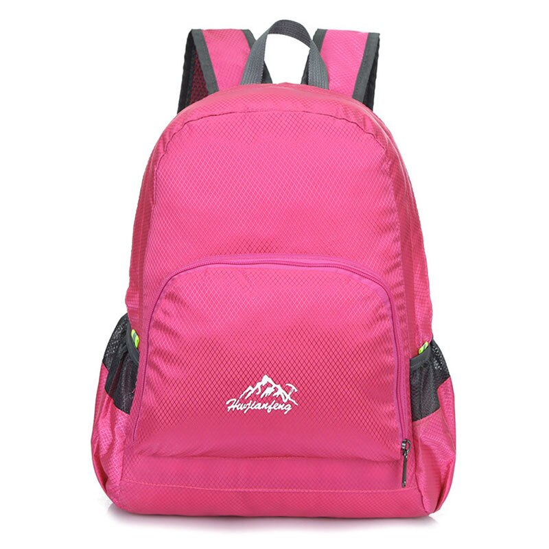 20L Outdoor Foldable Backpack Ultralight Waterproof Folding Lightweight Packable Bag Handy Travel Daypack Nano Bag: Rose Red