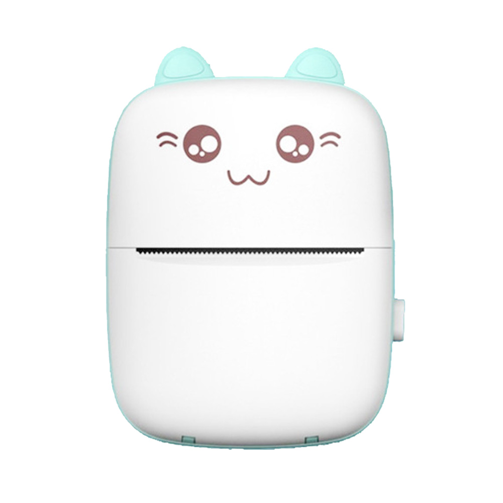 Thermal Printer Office Pocket Pictures With 1 Paper Roll Wireless Mini Portable 200dpi HD For Mobile Phone Photo Label: Blue