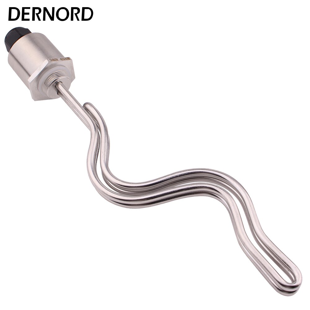 DERNORD-calentador de agua de 240v, 4.5kw/5.5kw/6.5kw, 1 "NPT, elemento de calefacción de ondulación plegada con cubierta de acero inoxidable