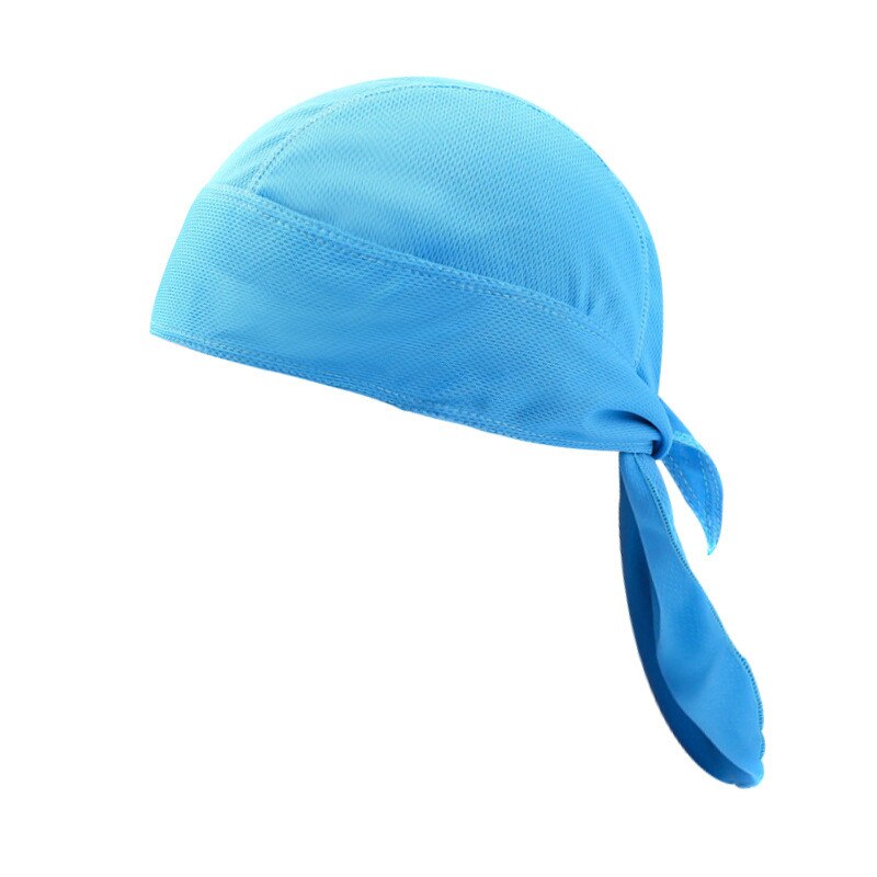 Quick Dry Pure Cycling Cap Head Scarf Summer Men Running Riding Bandana Headscarf Ciclismo Pirate Hat Hood Headband: Blauw