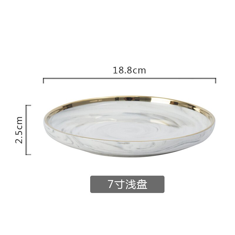 Prato de cerâmica de phnoma penh para salada, pratos para salada estilo ocidental, louças de sopa para casa, 1 peça: inch shallow disc