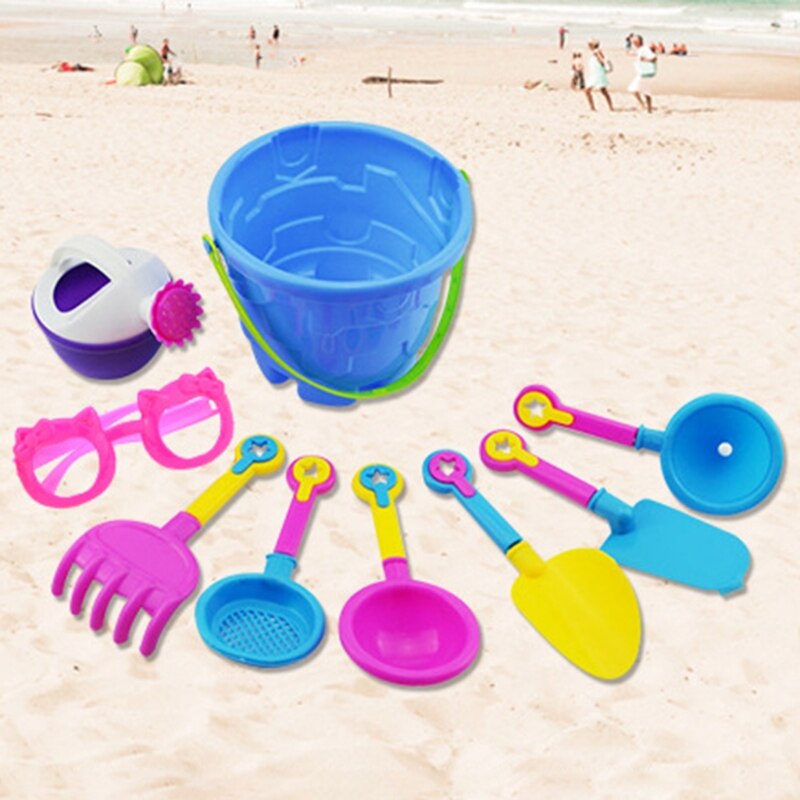 Zomer Strand Kasteel Schop Emmer Set Kleurrijke Strand Zand Speelgoed Set Met 9 Stuks A2UB