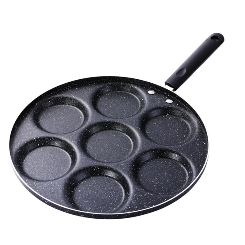 Zevengats koekenpan dikke omeletpan antiaanbak ei pannenkoek steak pan koken ei ham pannen ontbijtmaker: Default Title