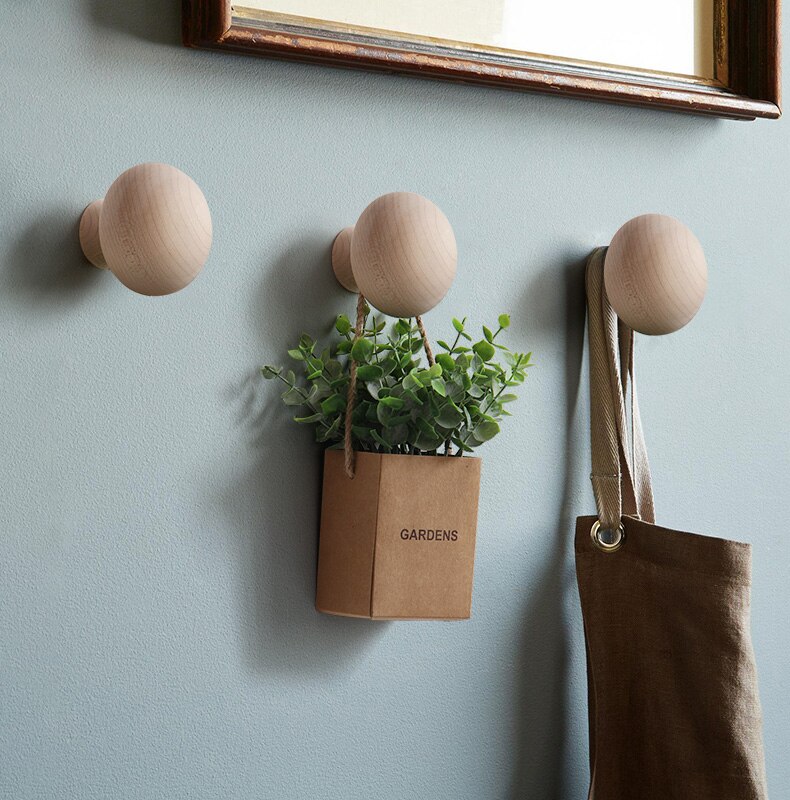 Nordisk moderne landlig minimalistisk krogbøjle personlighed knagerække stue veranda ahorn svamp vægophæng