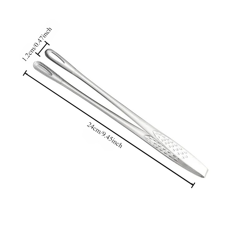Küchenzange, Edelstahl, Grillzange, Clip, BBQ, Grill, Fleischzange, Kochpinzette für Lebensmittel, Utensilien, Küchenzubehör: Licht Grau