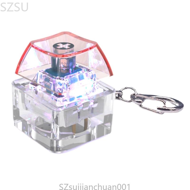 Led-lys tastatur klik legetøj 1- taster keycap tester switches test for stresslindring og sjov sensorisk oplevelse: Orange