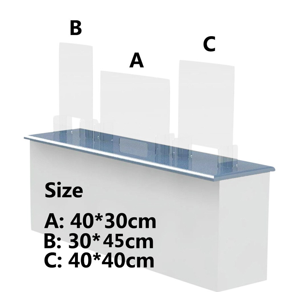 sneeze guard Completely transparent Antispray Plastic room divider partition Protection Barrier Counter Desk бамбуковые шторы