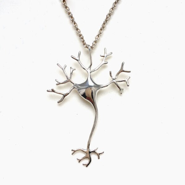 Science Neuron Brain Nerve Cell Colar Hippie Neuron pendant necklace for women