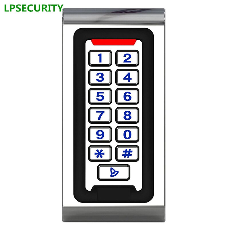 LPSECURITY Outdoor Waterproof RFID Access Control 125KHZ Keypad Door Access Control System Metal Case Backlight gate opener