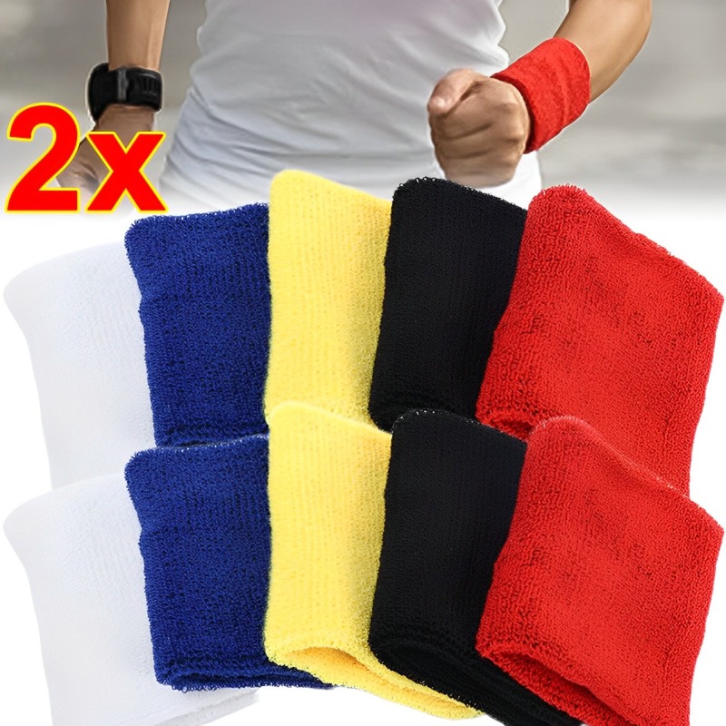 Bandeau de Poignet en Coton Anti-Humidité, Support de Poignet, Absorbant, Évaccorporelle, 202 létique, Tennis, Basket-Ball, Gym, 1/2 Pièces