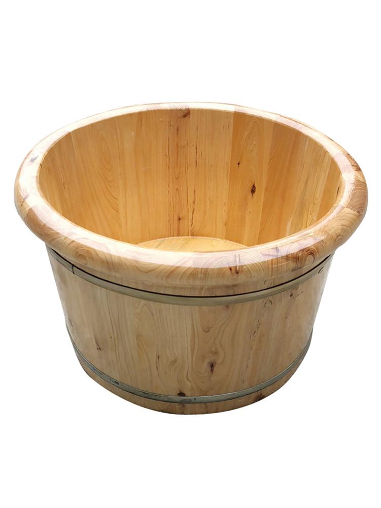 Foot Bathtub Wooden Bucket Foot Bath Barrel Foot Soaking Basin Spa Tub Solid Wood Basin Foot Wash Basin For Household