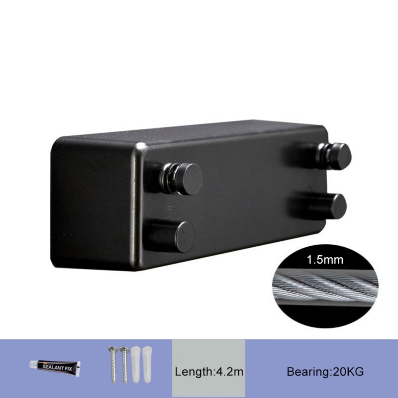 Telescopic Invisible Clothesline Free Punch Balcony Hotel Indoor Double-line Bathroom Home Retractable Clothes Rack: D