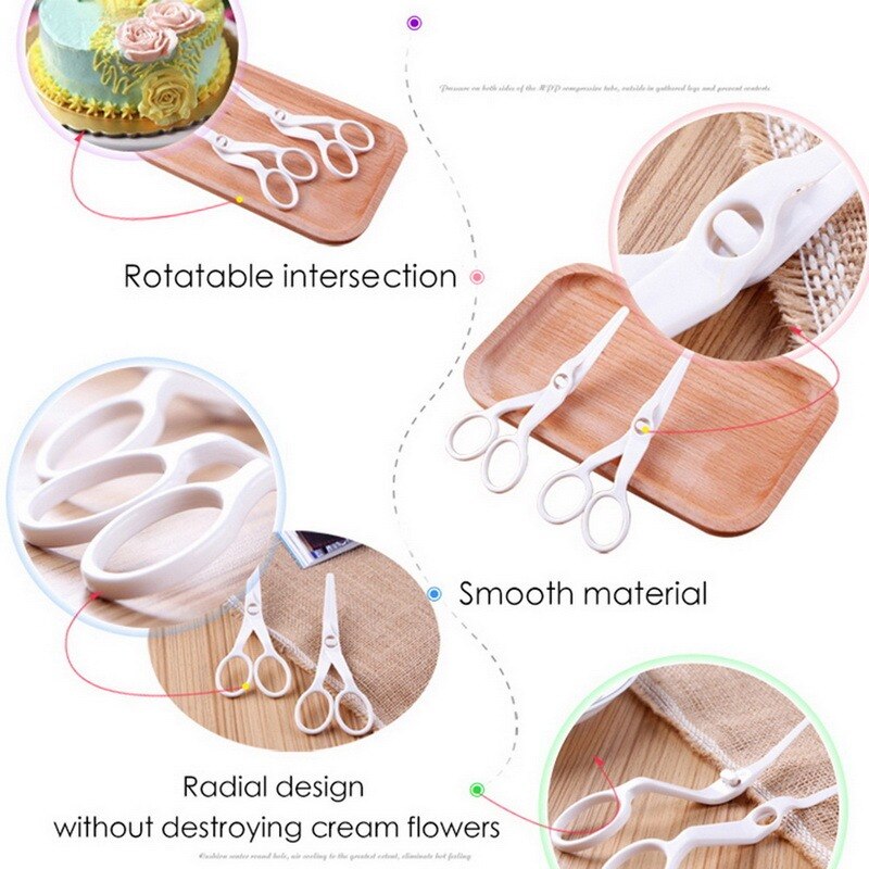 Baking Accessories Pastry Tools Cake Nails Set Icing Modeling Rose flowers Cake Buttercream Supplies Cake Scissors