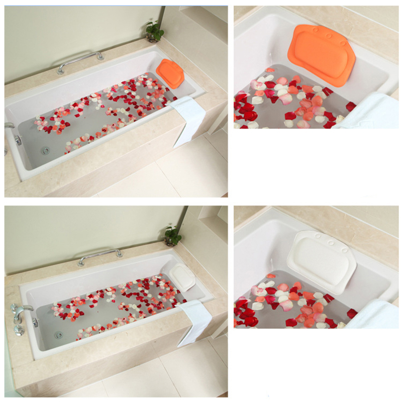 Cuscino da bagno impermeabile per vasca da bagno cuscini antiscivolo con ventose cuscino da bagno terme rilassante morbido accessori per il bagno di casa