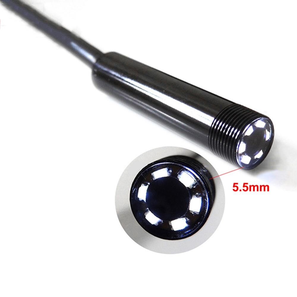 Endoscopio inalámbrico HD Wifi USB, boroscopio IP67, impermeable, cámara de serpiente Flexible de inspección Android 2/3, 5/5M con 6 luces LED