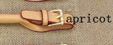 Pu läder aprikos khaki beige handväska väska rem bälte gör det själv tillbehör handtag med nål spänne 43cm 1 par/lot: Aprikos