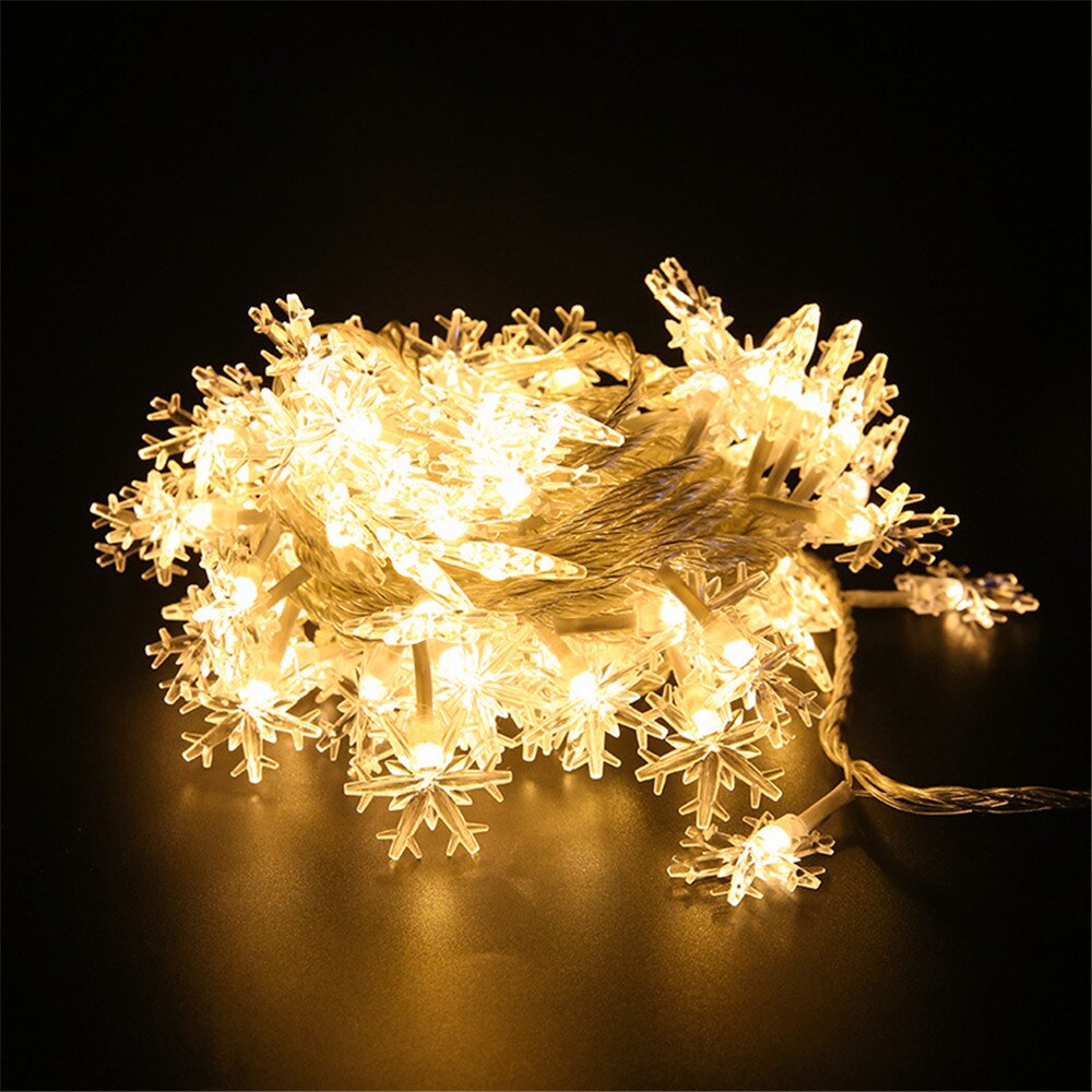1M/3M/6M LED String Lights Star Snowflake Round Bulb Light String Christmas Fairy Festoon LED Lights Decoration Year Light