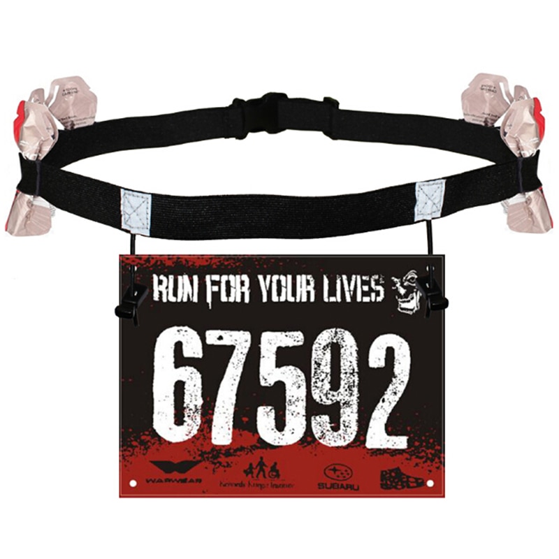 Outdoor Running Taille Riem Triathlon Marathon Race Aantal Belt Met Gel Houder Doek Riem Motor Gym Fitness Sport Accessoires