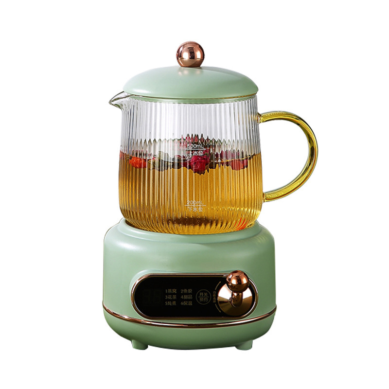 500ml Health Preserving Pot Electric Kettle Teapot Glass Stew Cup Slow Cooker Cup Heater Mug Warmer Boiled Water Pot 220V: no logo / EU