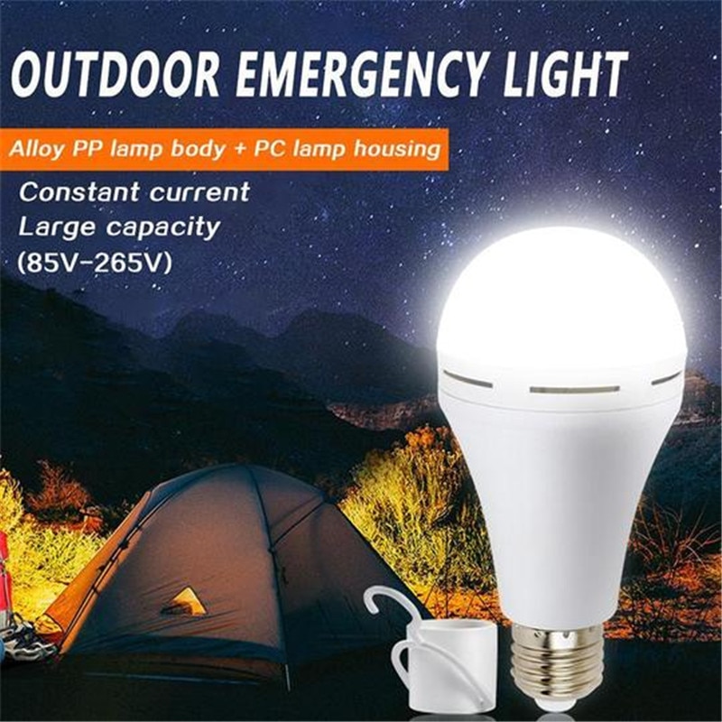 Smart Noodverlichting Met Schakelaar Haak E27 Led Opladen Lampen Voor Thuis Slaapzaal Restaurant Voor Thuis Stroomuitval Camping Licht