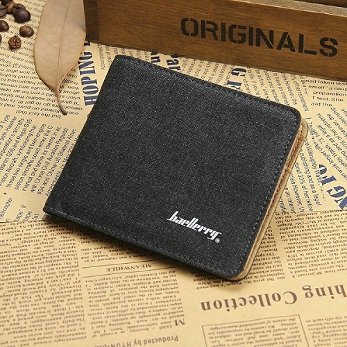 Mannen Portefeuilles Verse Purse Mannen Canvas Card Purse Mens Wallet Prijs Mannelijke Koppeling: black