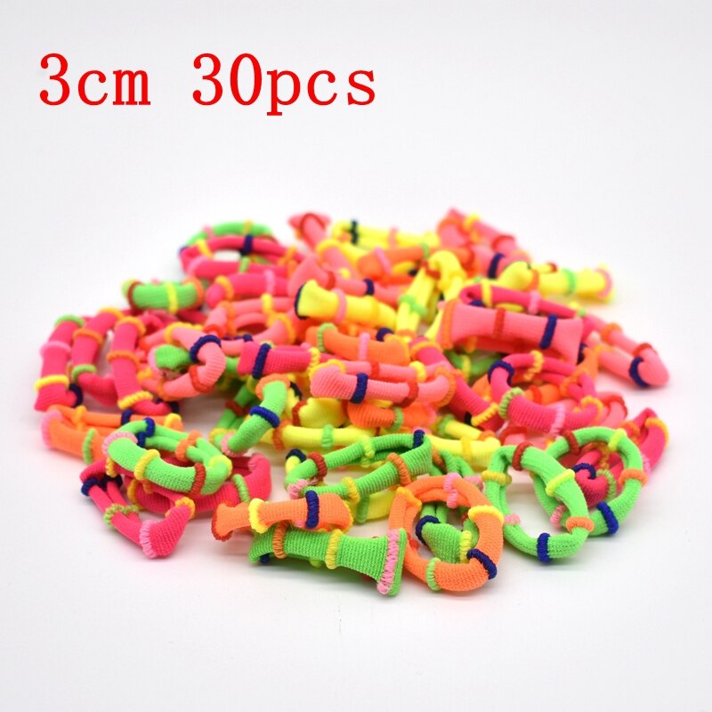 Nuovo 100 pz/lotto Le Ragazze di Colori Della Caramella di Nylon 3 CENTIMETRI di Gomma Bande di Sicurezza Dei Bambini Fasce Elastiche Dei Capelli Coda di Cavallo Titolare Dei Capelli Dei Bambini accessori: 7