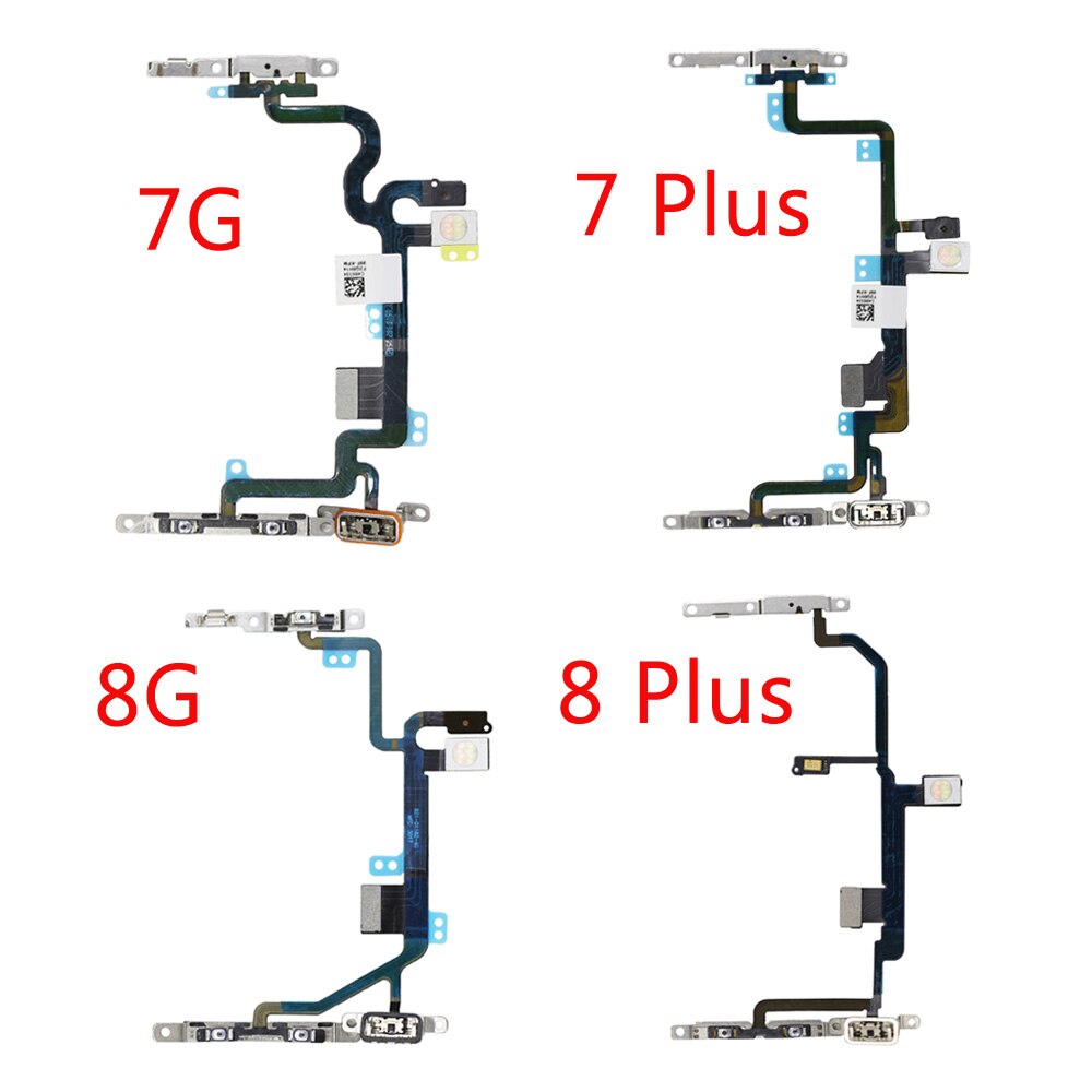 1 pcs Voor iphone 7G 4.7 "7 Plus Power Volume Knop flex aan uit Schakelaar Controle Flex kabel vervanging Reparatie Onderdelen