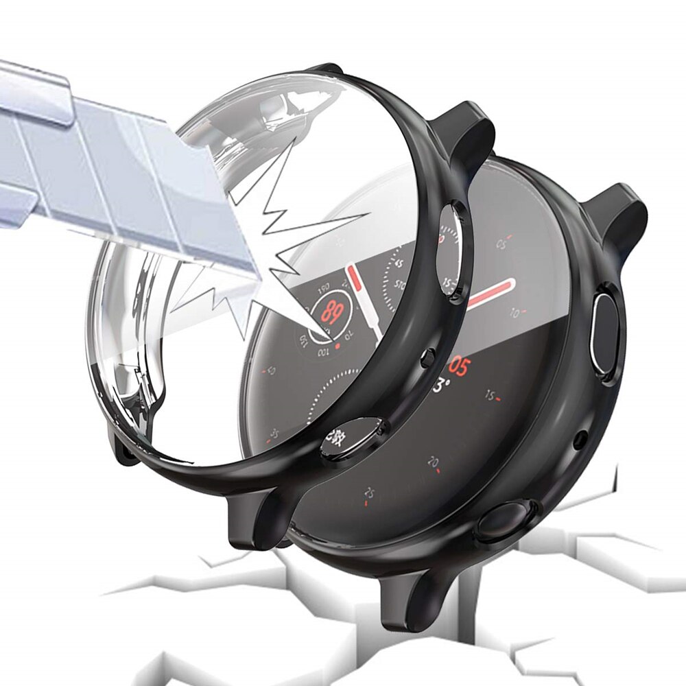 Tpu-hoesje voor galaxy watch active 2, 44mm hoesjes, schermbeschermer, antikras, zachte beschermbumper voor samsung active 2, 40mm hoesje