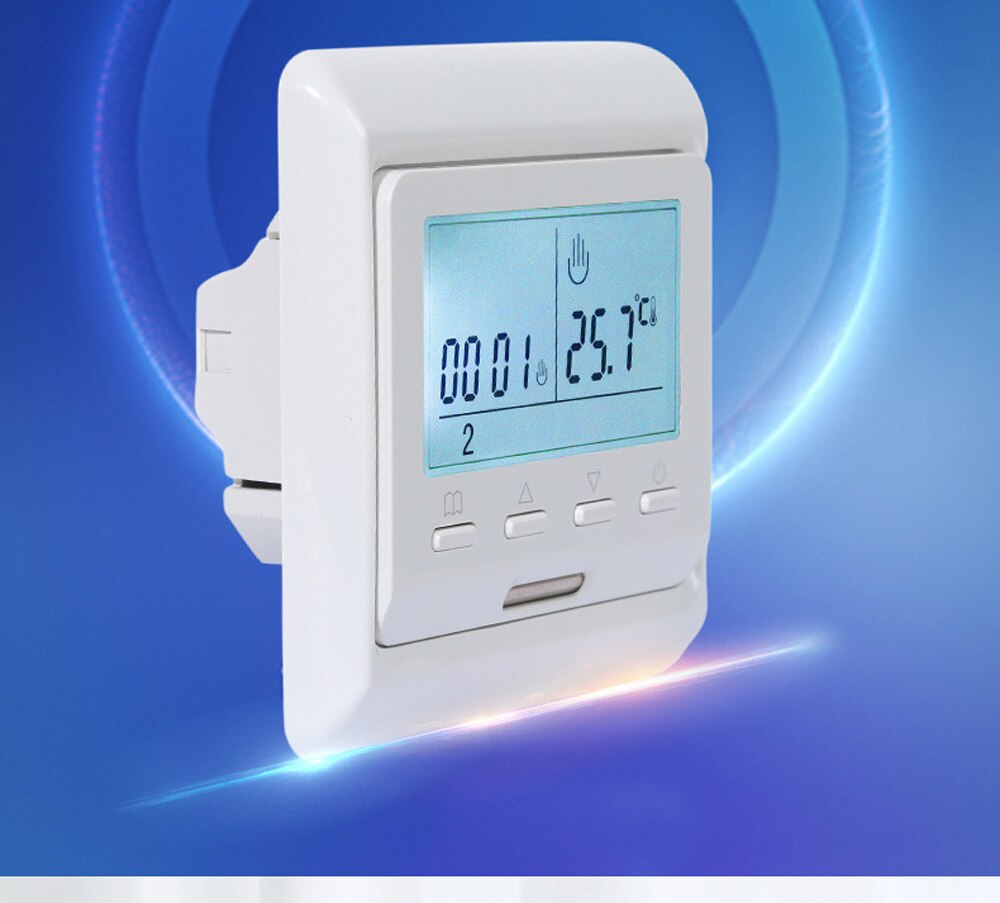 LCD Weekly Programmable Floor Heating Temperature Regulator Controller 16A 230V Air Machanical Thermostat Warm Room Universal