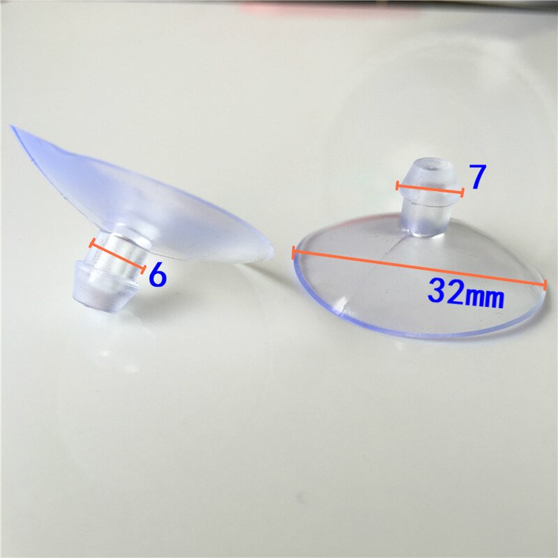 10 stk /20 stk klare 18/20/30mm sugekopper gennemsigtige plastik svampe hoved sugekop: 30mm-10 stk