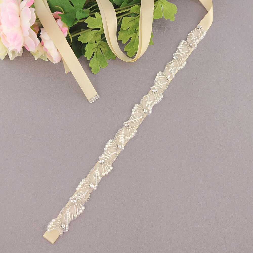 Perle Braut Zubehör Gürtel Hochzeit Kleid Gürtel Gürtel für Hochzeit Kleider Brautjungfer Gürtel Braut Gürtel Schärpe SCS273: Champagner