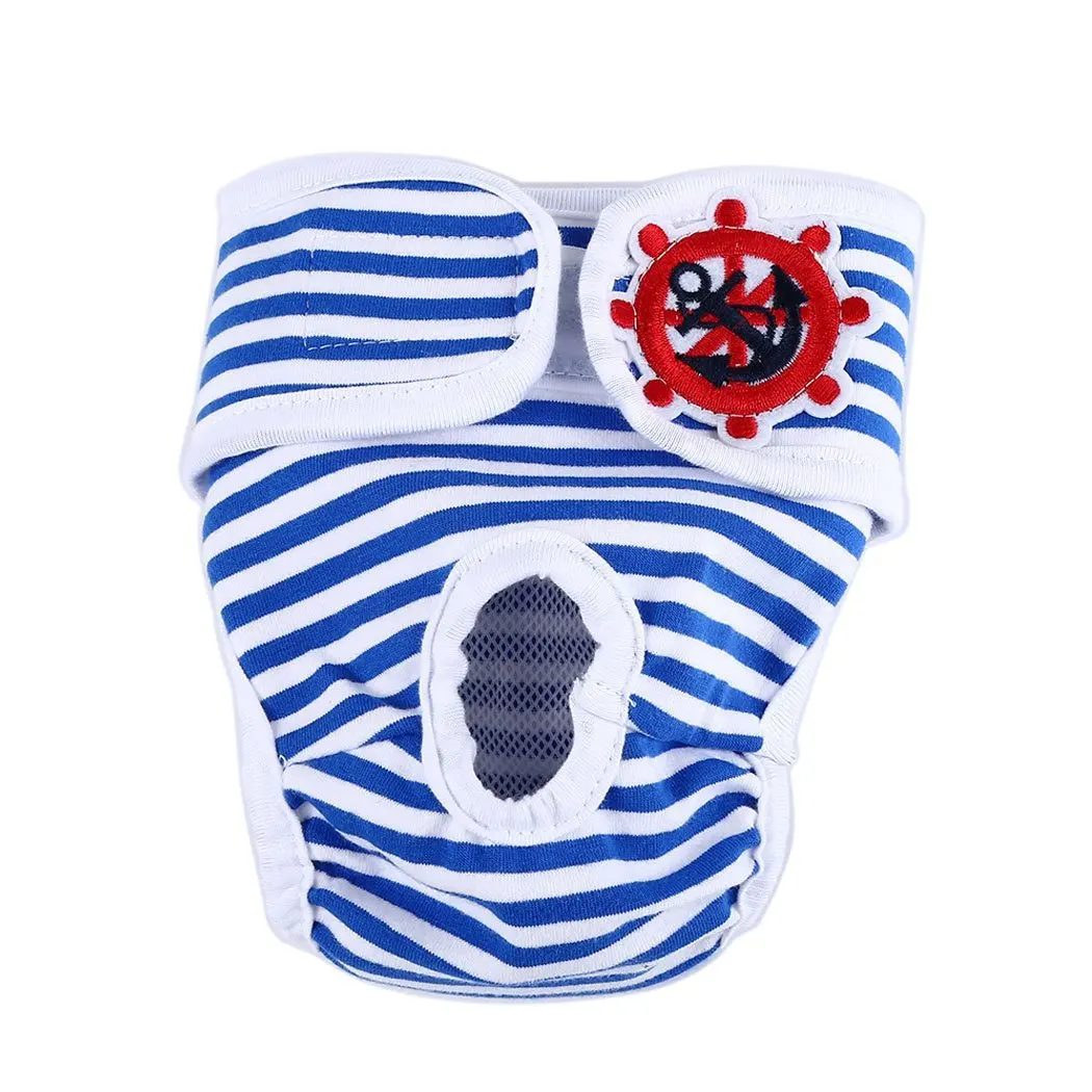 NONOR Female Washable Dog Shorts Panties Menstruation Underwear Briefs Jumpsuit Pet Physiological Pant Diaper Sanitary: XS / Red