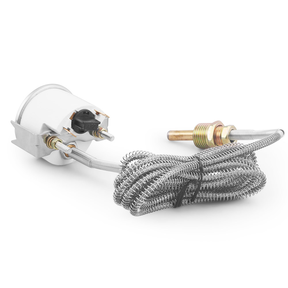2" 52MM Mécanique 40-120 ℃ /100-250 ℉ Jauge de température de l'eau 12V, compteur de voiture avec capteur NPT 1/2