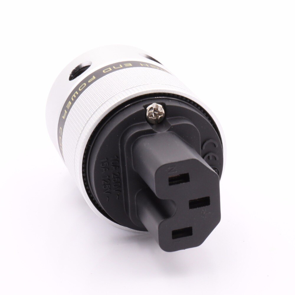 1pcs Oro puro rame Placcato UK/EU/US/AU IEC Connettore Spina per Cavo di Alimentazione Hifi