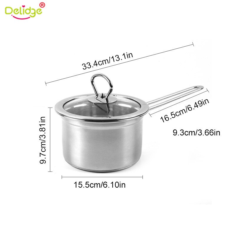 Delidge 1 pc 16 18 20 cm kookpot, verschillende maten, roestvrij staal, instant noedels, mike eiersoep, kookpot, keuken kookgerei: 18 cm