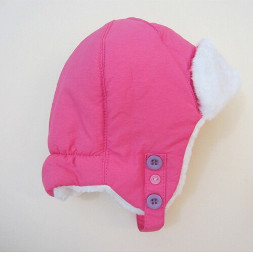 Baby Winter Hat Girls Bomber Hats Warm Fleece Lining Toddler Caps for Kids HT19012: red / M