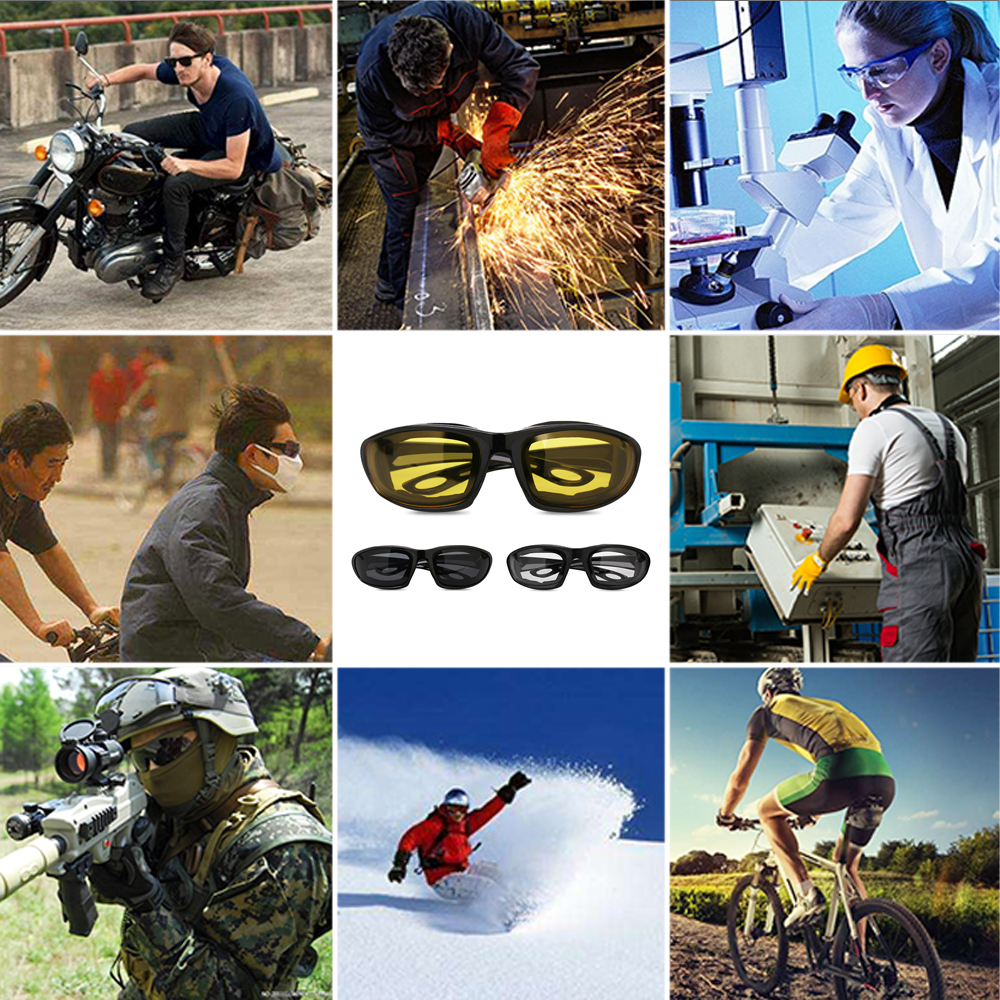 Män kvinnor kör motorcykel glasögon sport cykel cykel solglasögon vindtät ridning motor glasögon cykling utomhus universal